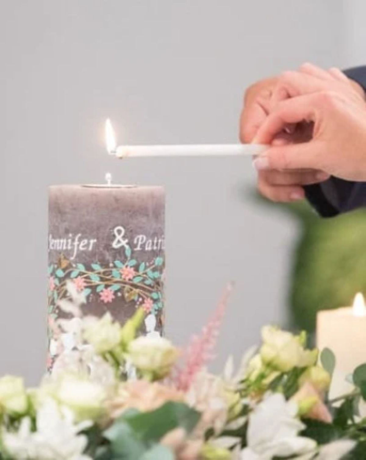 Rustikale Hochzeitskerze